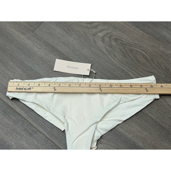 Eberjey Womens So Solid Coco Bikini Bottom Low Rise Cheeky Ecru Size M NWT - Picture 9 of 10